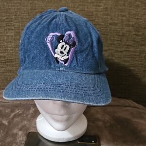 Blue Denim Cap with Cartoon Patch